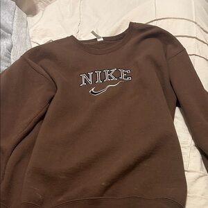 Nike Women's Chocolate Brown Crew Neck Sweater